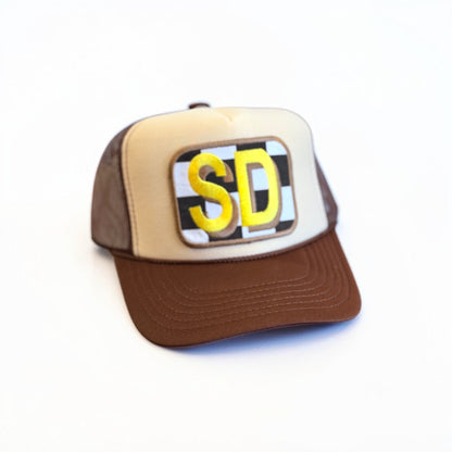 Padres Checkered Trucker Hat