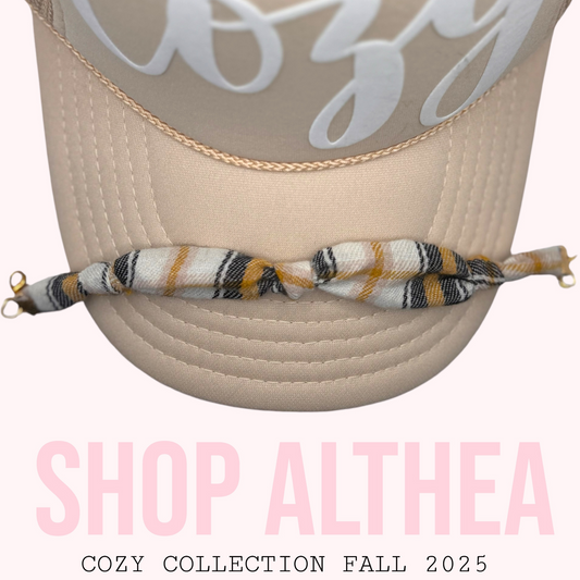 Hat Chain - Beige Flannel Bandana Chain