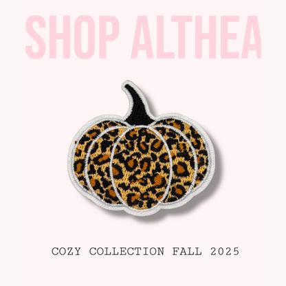 Cheetah Print Pumpkin Embroidered Patch