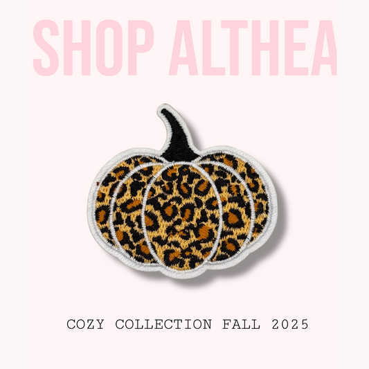 Cheetah Print Pumpkin Embroidered Patch