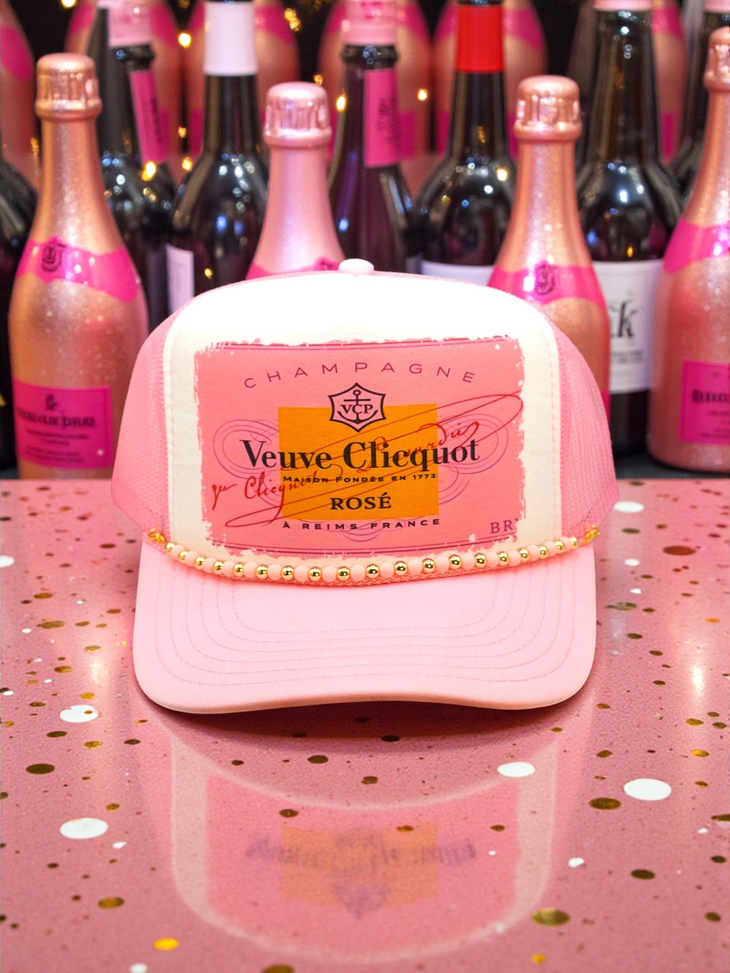 Sublimation Transfer - Pink Rose Champagne Label